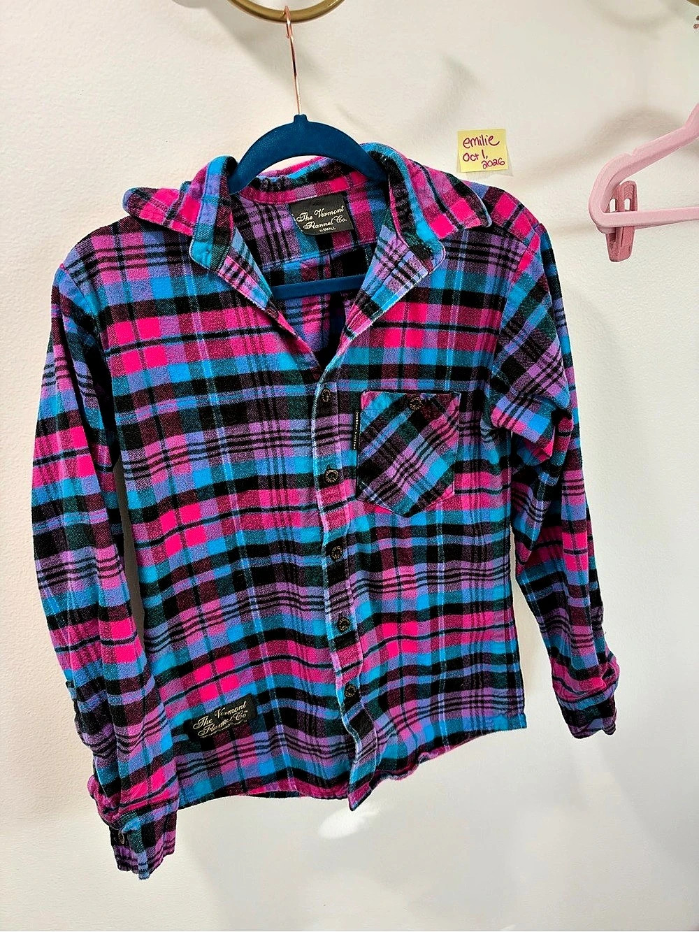 The Vermont Flannel Co. Women's Classic Fitted Flannel Shirt - Blue Pink